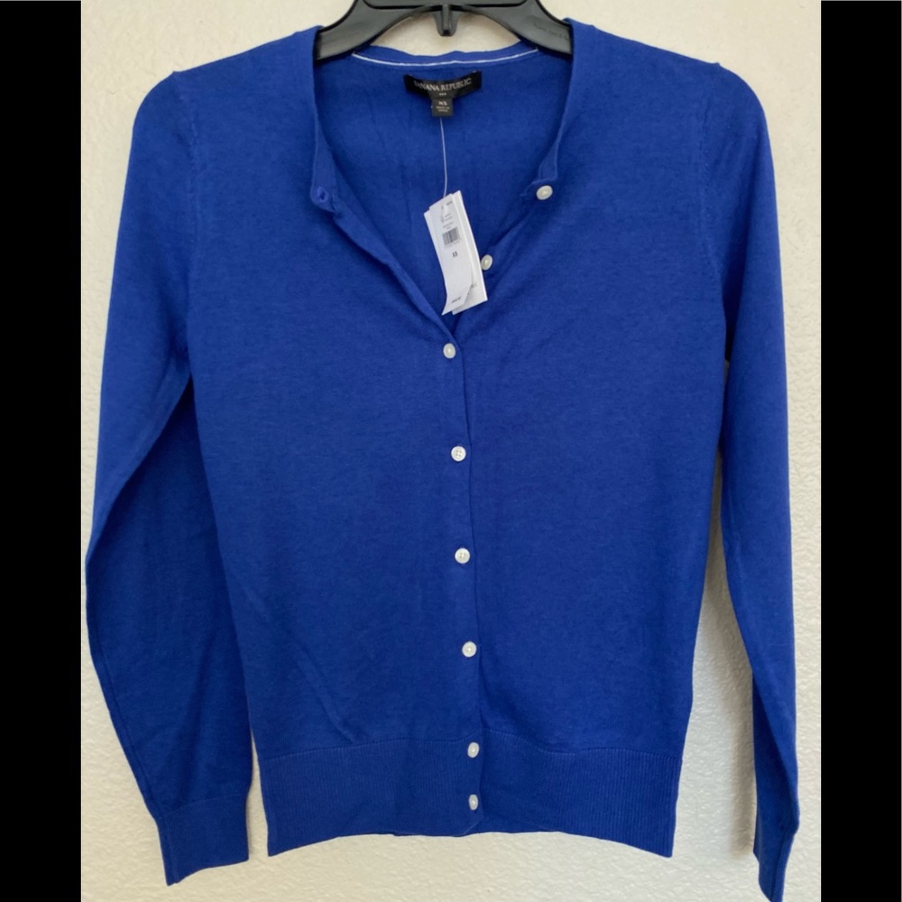 NWT Banana Republic factory cardigan, blue, XS